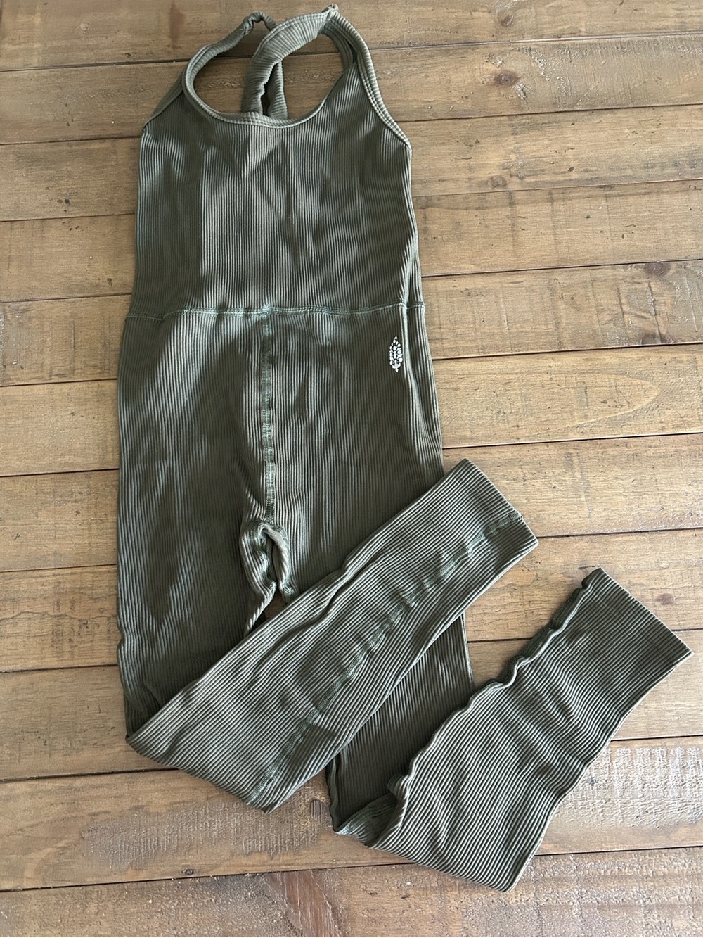 Free People Free Throw Onesie OLIVE GREEN